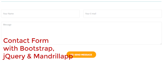 Contact Form using Bootstrap, jQuery & Mandrillapp